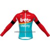 Wielershirt 2023 Lotto Dstny Lange Mouw Rood Geel Azuur